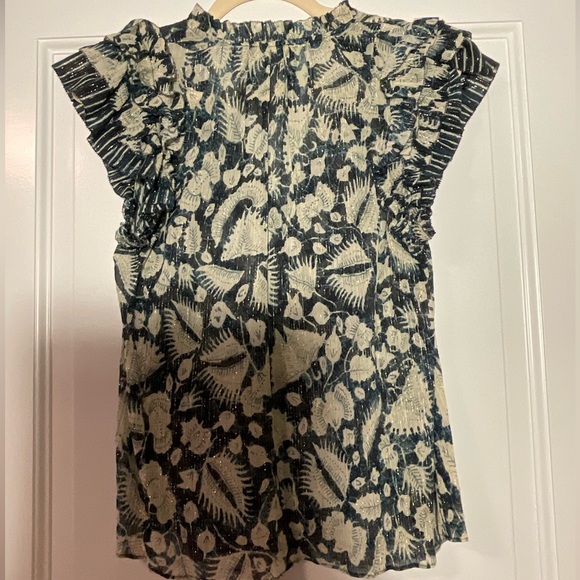 ULLA JOHNSON SPARKLE BLOUSE. SIZE 6 - Picture 3 of 4